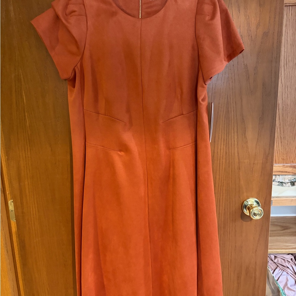 Calvin Klein Terracotta Midi Dress